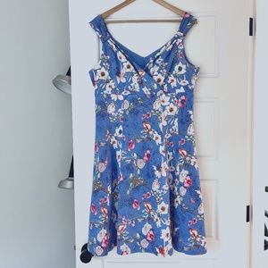 Cleo Petite Floral Sleeveless Cotton Dress